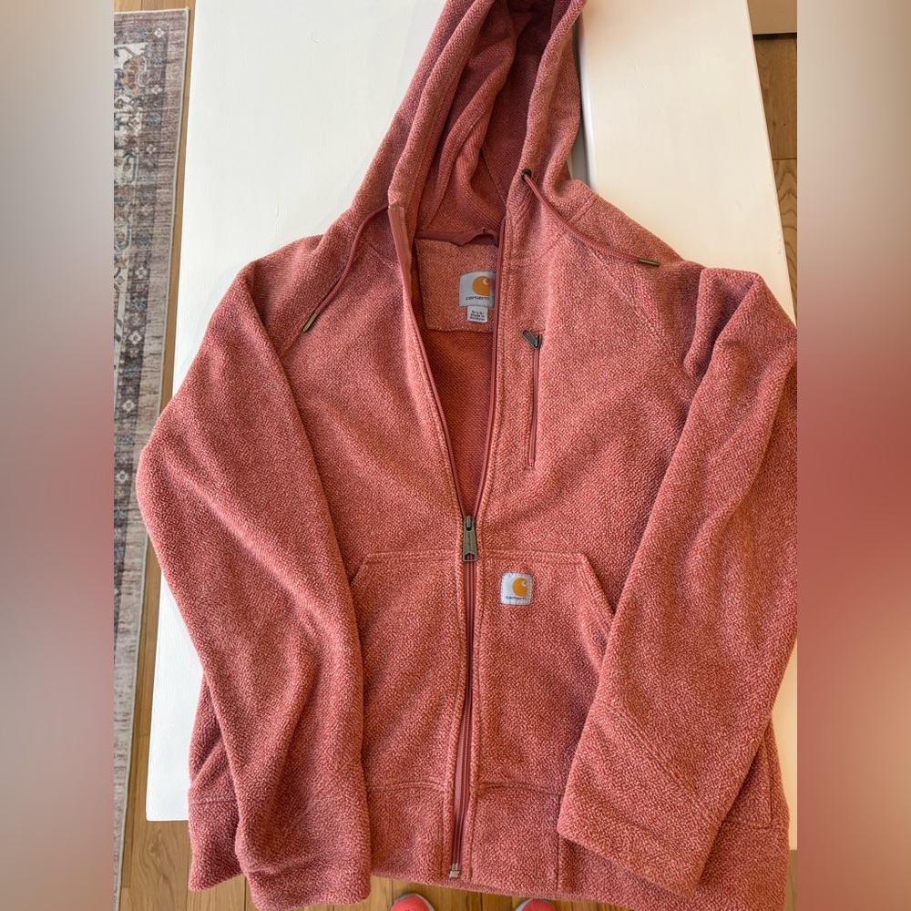 Carhartt Women’s Brick Red Zip-Up Hoodie
